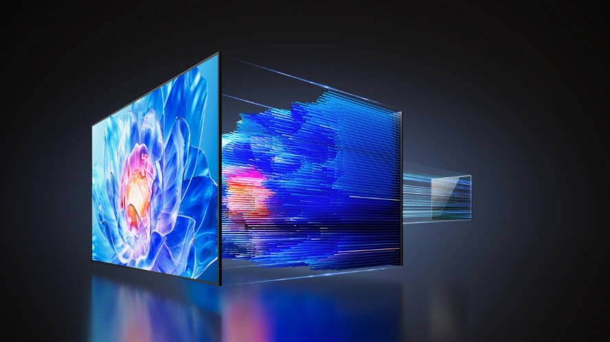 A stylish showcase of laser projector technology.
