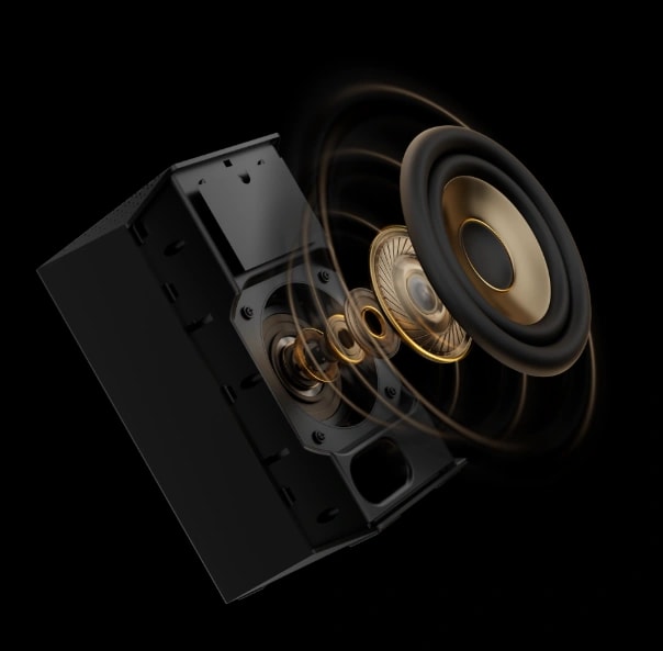 breakdown diagram of a speaker