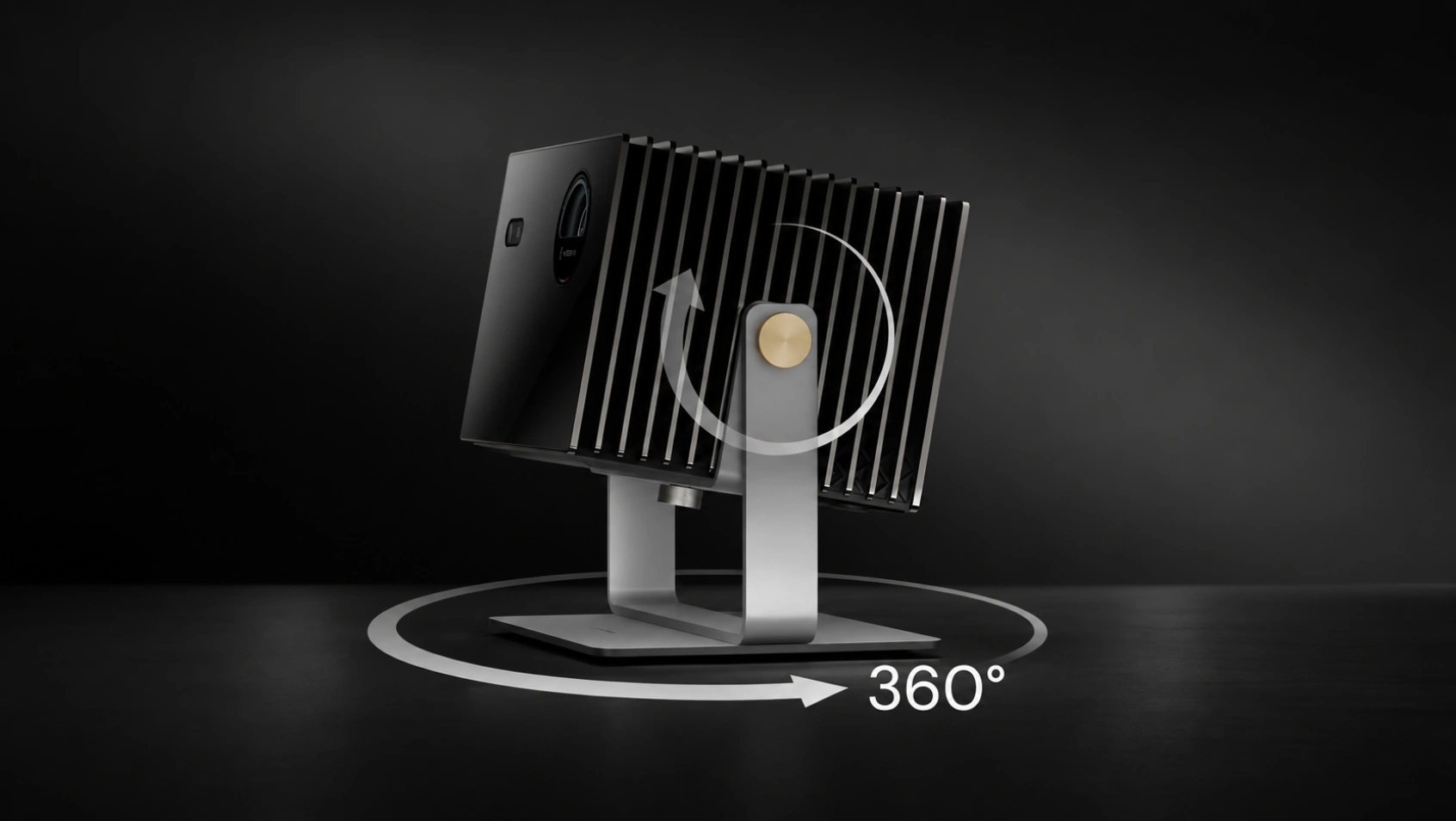 Durable Gimbal Stand with silicone padding and aluminum build. Supports up to 10kg and offers 360° pan/tilt, ideal for Valerion projector desktop setups.
