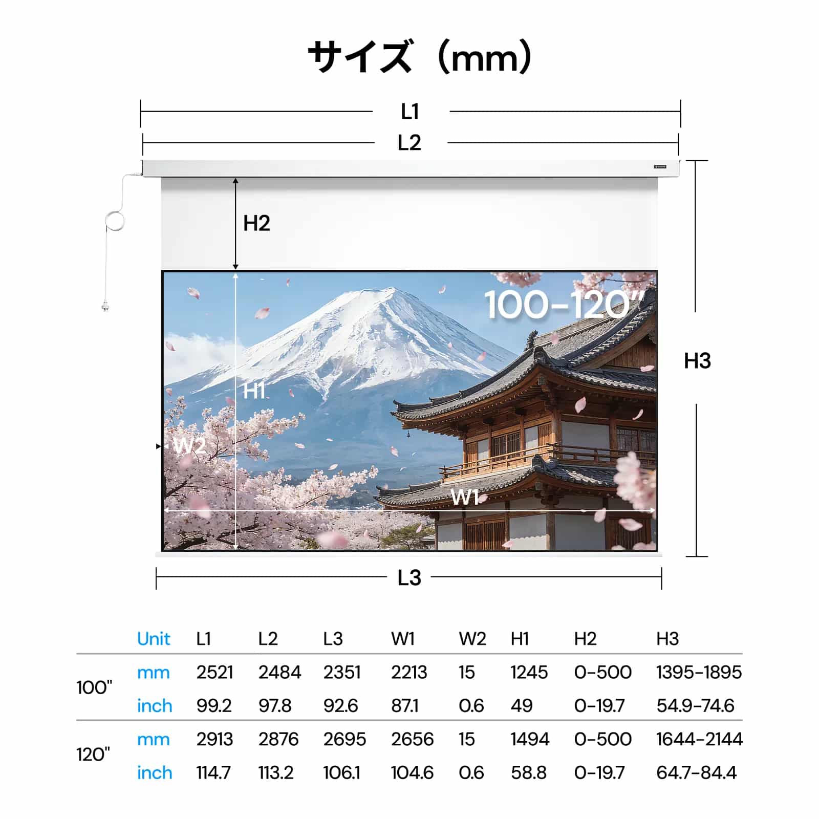 AWOL Valerion PureVision 電動マットホワイトスクリーン | AWOL Valerion AWOL Valerion PureVision 電動マットホワイトスクリーン | AWOL Valerion